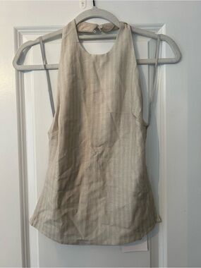 NWT Runaway the Label - Sleeveless/Backless Halter Stripe Tank Top